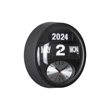 Nástenné hodiny Round Flip Karlsson KA6030BK, 33cm